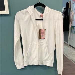 Juicy Couture White Zip-Up Hoodie